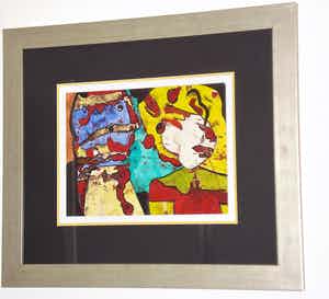 Theo Mackaay - Gemengde techniek, subliem gelijst! verkocht voor € 450!