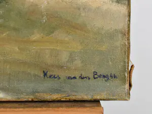 Kees van den Berg - Nature morte avec des fruits et un bouteille de vin kopen? Bied vanaf 350!