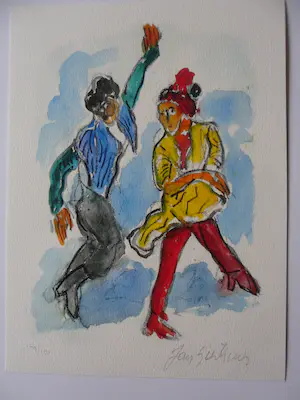 Jan Sierhuis - Piezo/zeefdruk , Titel: Flamenco kopen? Bied vanaf 35!