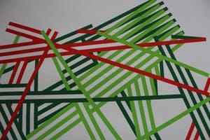 Kenneth Martin - zeefdruk: abstracte compositie - 1980 kopen? Bied vanaf 1!