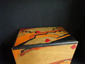 Cris Agterberg - Gebrandschilderd kaarten kistje ( batik) kopen? Bied vanaf 95!