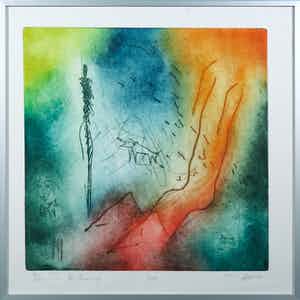 Ad Arma - Kleurenets, De Jaarring juli - Ingelijst verkocht voor € 50!