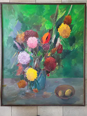 Jan de Leeuw - Bloemstilleven. (Groot!) kopen? Bied vanaf 125!