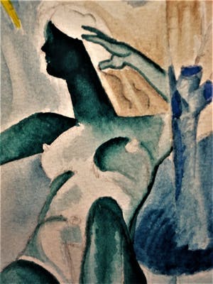 Ben Griepink - Amsterdam 1931 - Surrealistische Aquarel - gesigneerd kopen? Bied vanaf 20!