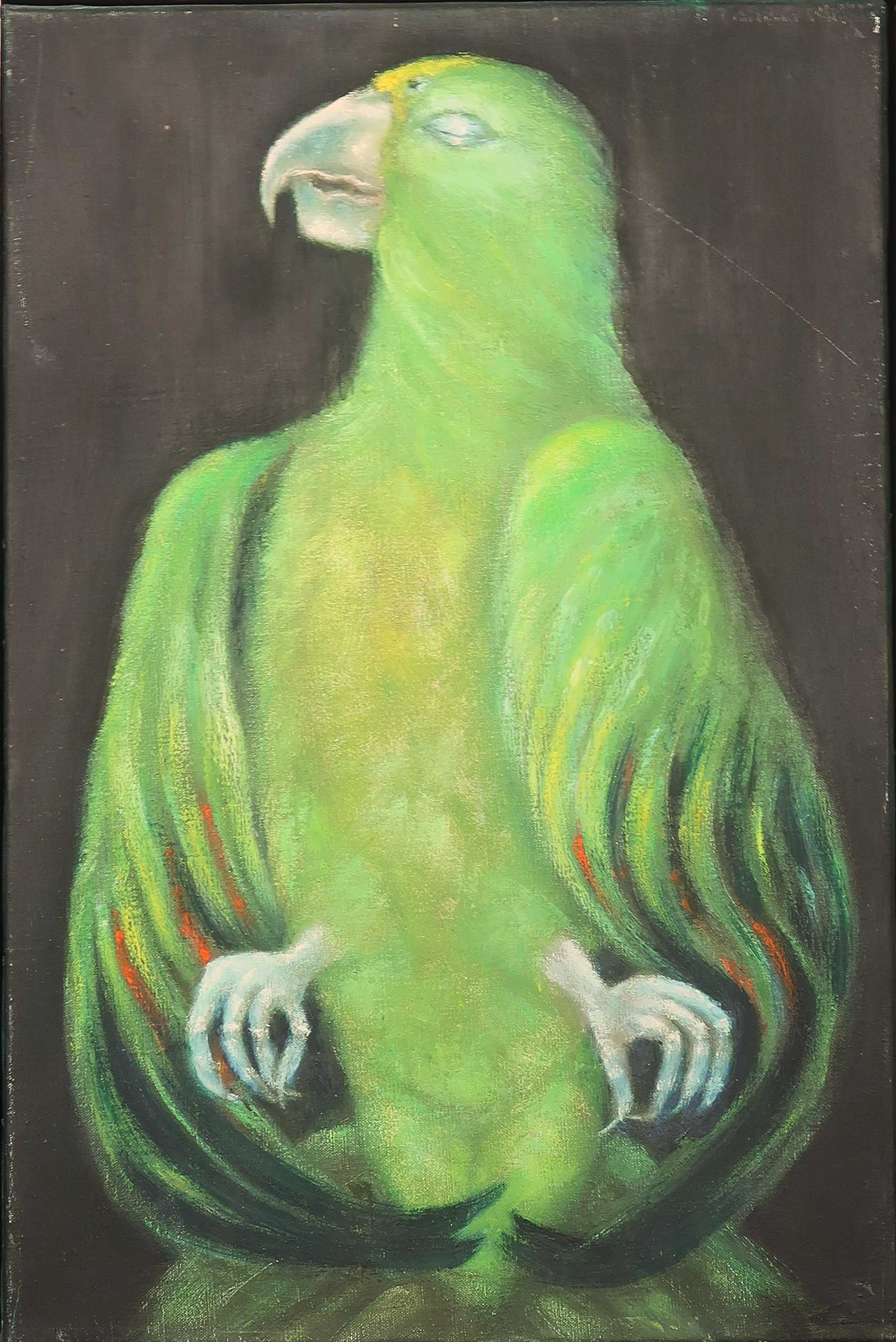 Mariette van Kemenade - Olieverf op doek, Papegaai - Ingelijst kopen? Bied vanaf 20!