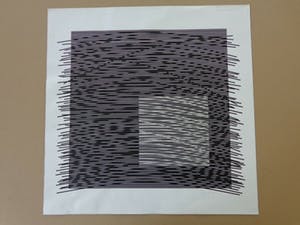 Jesus Rafael Soto - CARRE VIRTUEL / ZW-W ZEEFDRUK / 60x60cm / SIG kopen? Bied vanaf 165!