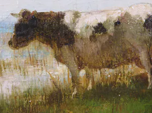 Cornelis Westerbeek (sr.) - Olieverf op doek, Koeien - Ingelijst kopen? Bied vanaf 500!