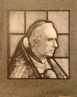 Cardinel Mercier - Fragment du vitrail de l’Eglise St Augustin à Anvers verkocht voor € 1!