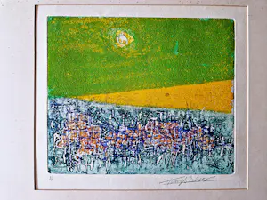 Koos van der Sluys - Intrigerende ets & aquatint "oude woestijnstad" - zeer kleine oplage (10) kaufen? Bieten Sie von 34!