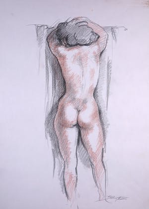 Jan Sluijters (jr.) - Potloodtekening, Poserend naakt kopen? Bied vanaf 1!