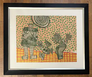 Corneille - Oude ingelijste lithografie Het Chinese theater, 1969 kopen? Bied vanaf 1200!