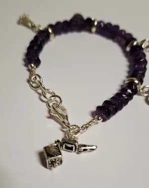 Nieuwe zilveren bedel Armband van natuurlijke facetgeslepen Amethist kopen? Bied vanaf 125!
