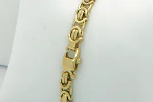 50 - Massieve SET 18 Krt  bi-color gouden (collier & armband) -  konings schakel kopen? Bied vanaf 5950!