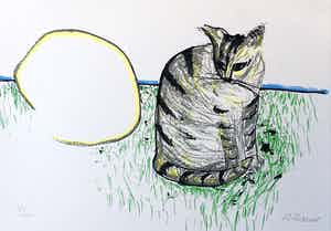 Roger Raveel - zeefdruk ‘Felix Vulgaris’ - 2010 - oplage 100 verkocht voor € 725!