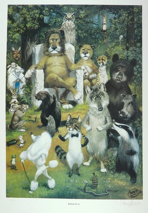 Hans Georg Kresse - Handgesigneerde prent van deze striptekenaar, Reinaart de Vos kopen? Bied vanaf 40!