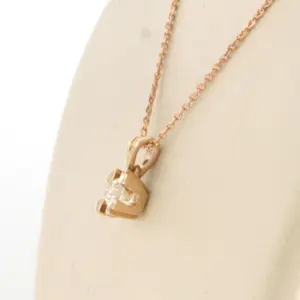 14k gouden collier en solitair hanger met Bolsjewiek geslepen diamant tot.0.19ct kopen? Bied vanaf 260!