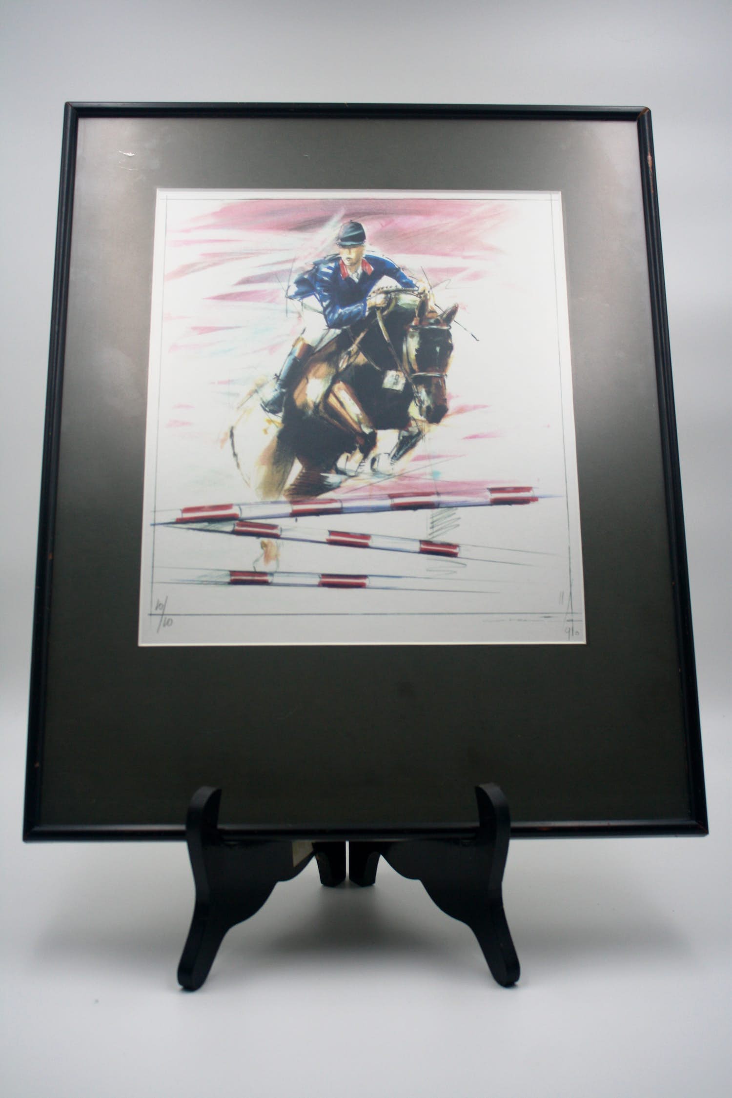 Niet of onleesbaar gesigneerd - Gelimiteerd Aquarel Sport Spring Paard kopen? Bied vanaf 1!