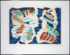Karel Appel - Zeefdruk, Stripes - Ingelijst kopen? Bied vanaf 400!