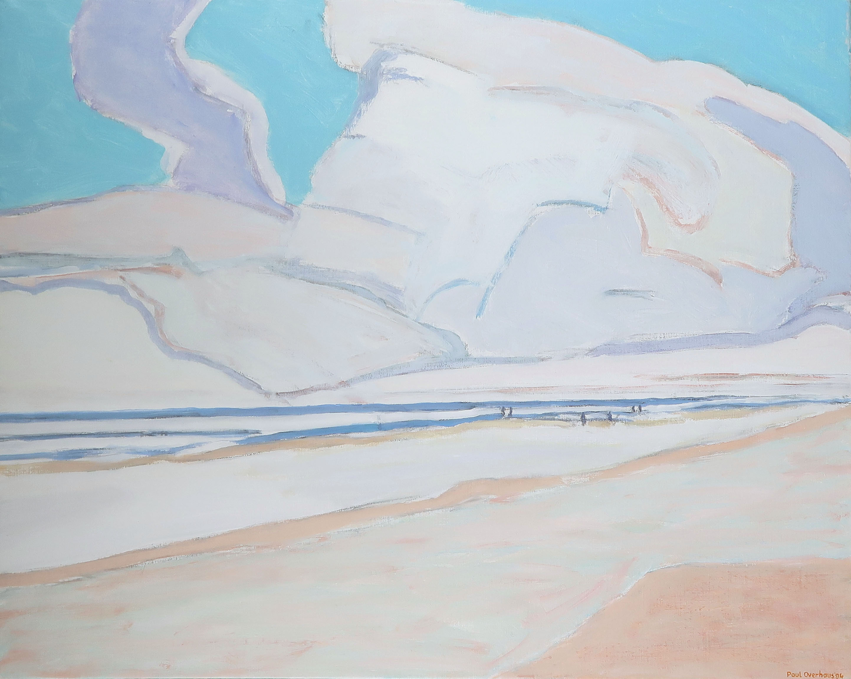 Paul Overhaus - Acryl op doek, Strand - Ingelijst (Groot) kopen? Bied vanaf 100!