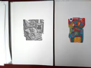 Jan Battermann - 14 in Hout en Lino gegraveerde Exlibris van de blokken gedrukt kopen? Bied vanaf 50!