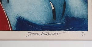 Dana Andreev - Kleurenets: 'Looking back' (1995) - Ingelijst kopen? Bied vanaf 145!