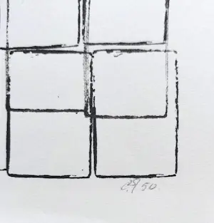 Christiaan Paul Damste - Zero compositie, tekening op papier kopen? Bied vanaf 100!