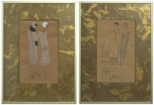 Niet of onleesbaar gesigneerd - Modeprent kopen? Bied vanaf 1!