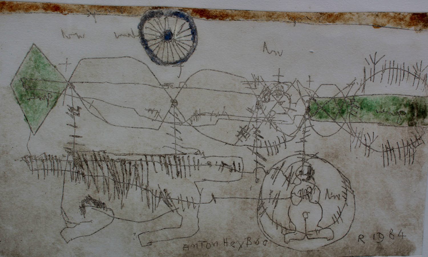 Anton Heyboer - Ingelijste ets - 1984 kopen? Bied vanaf 199!