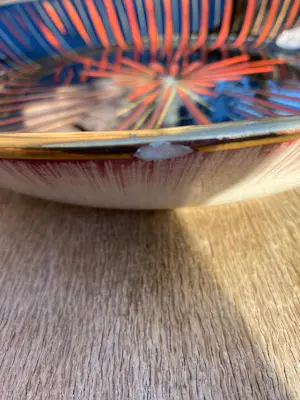 Faience Hubert Bequet - Vintage handgeschilderde schaal/wandbord van Hubert Bequet. kopen? Bied vanaf 45!