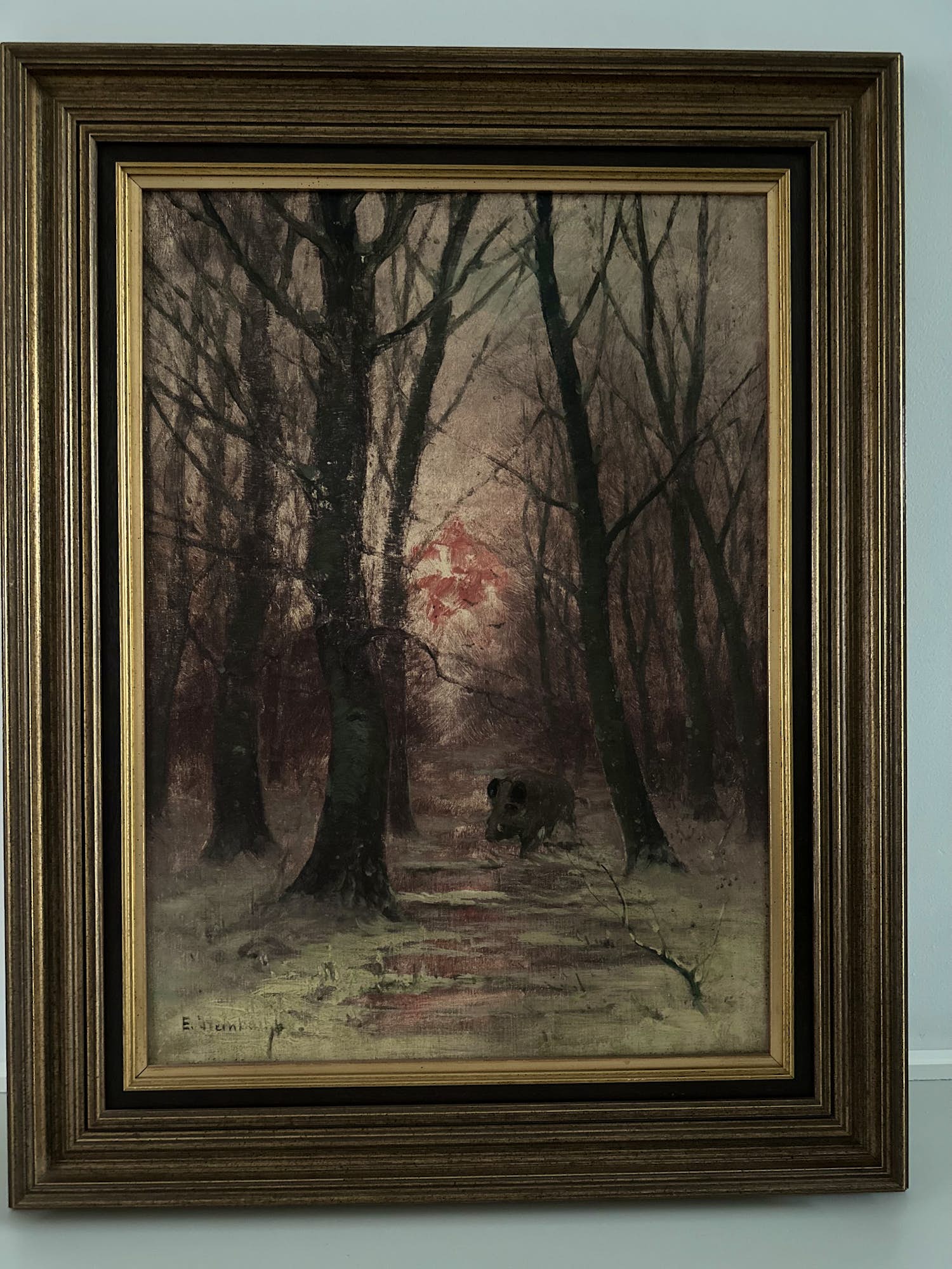 Niet of onleesbaar gesigneerd - Everzwijn in het bod kopen? Bied vanaf 1!