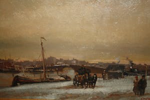 Cor Noltee - figuren en boten aan de kade kopen? Bied vanaf 650!