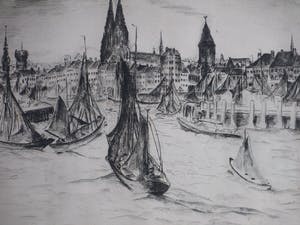 Willem Paerels - Schepen voor de havenstad Oostende - Ets kopen? Bied vanaf 60!