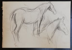 Johan Dijkstra - Dubbelzijdige potloodschets kopen? Bied vanaf 1!