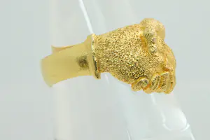 52 -18 krt geel gouden Surinaamse vriendschapsring -  glad en ruw afgewerkt kopen? Bied vanaf 330!