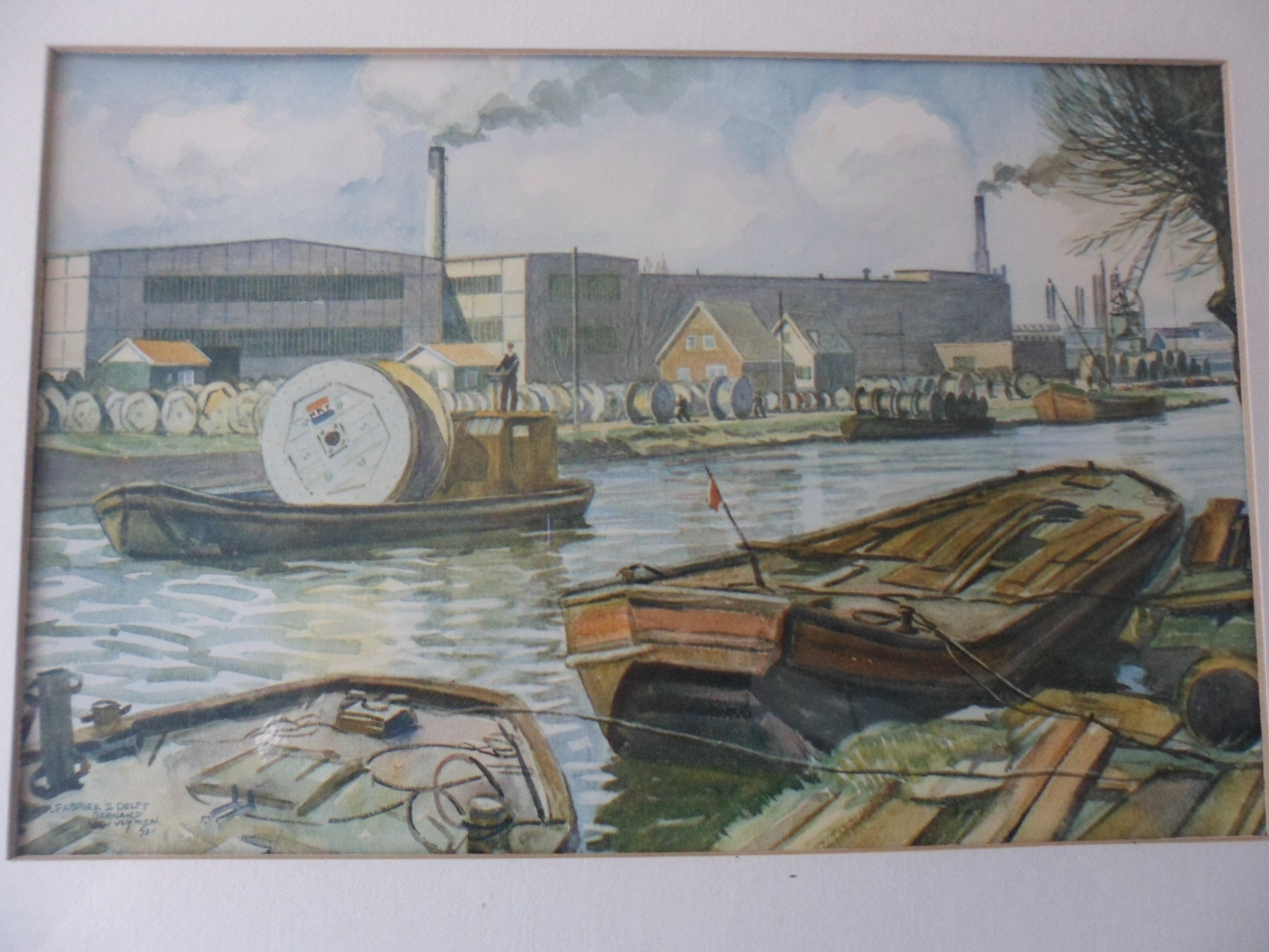 Bernard van Vlijmen - Litho, Titel "Nederlandse Kabel Fabriek II Delft  kopen? Bied vanaf 10!