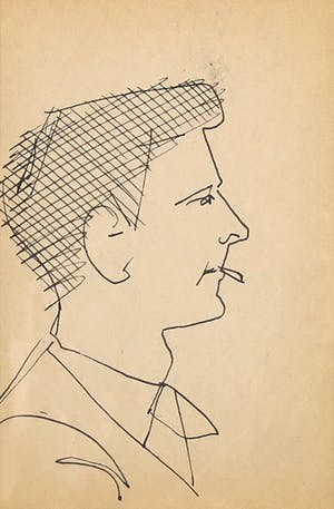 Siep van den Berg - Lot van drie tekeningen, Portretten en profil - Ingelijst kopen? Bied vanaf 1!