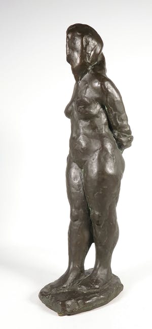 Brons (Onbekend) - Groot staand vrouwelijk naakt. kopen? Bied vanaf 550!