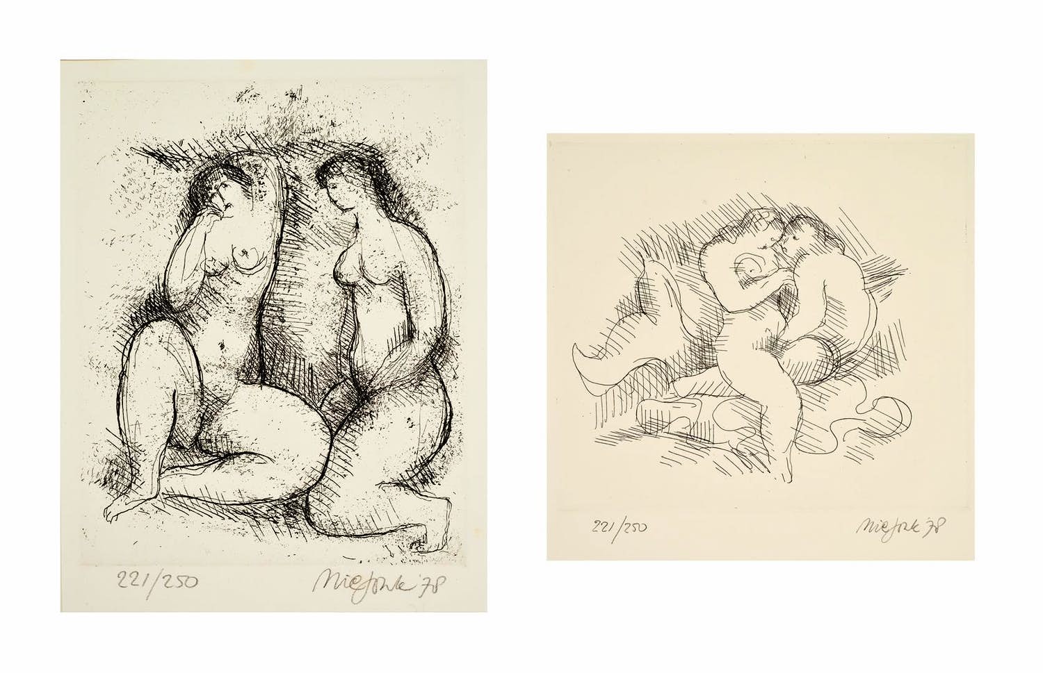 Nic Jonk - Grafieken - Naakt verkocht voor € 65!