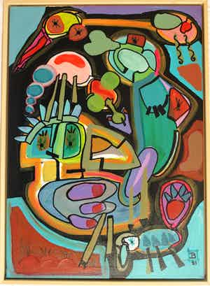 Jasper Banen - Acryl op doek, ingelijst , “Rhapsody” – 2021 vendu pour 215€ !