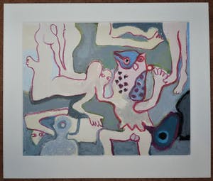 Ed Dukkers - Fantasievoorstelling met diverse figuren. kopen? Bied vanaf 95!