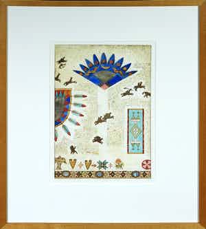 Gea Karhof - Ets, The Indians' book - Ingelijst verkocht voor € 60!