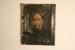 Jan Dunselman - Portret van dame, omstreeks 1880 , in slechte staat, alleen voor restauratie! kopen? Bied vanaf 50!