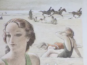 Pol Dom - Een dagje op het strand - Kleurenlitho kopen? Bied vanaf 58!