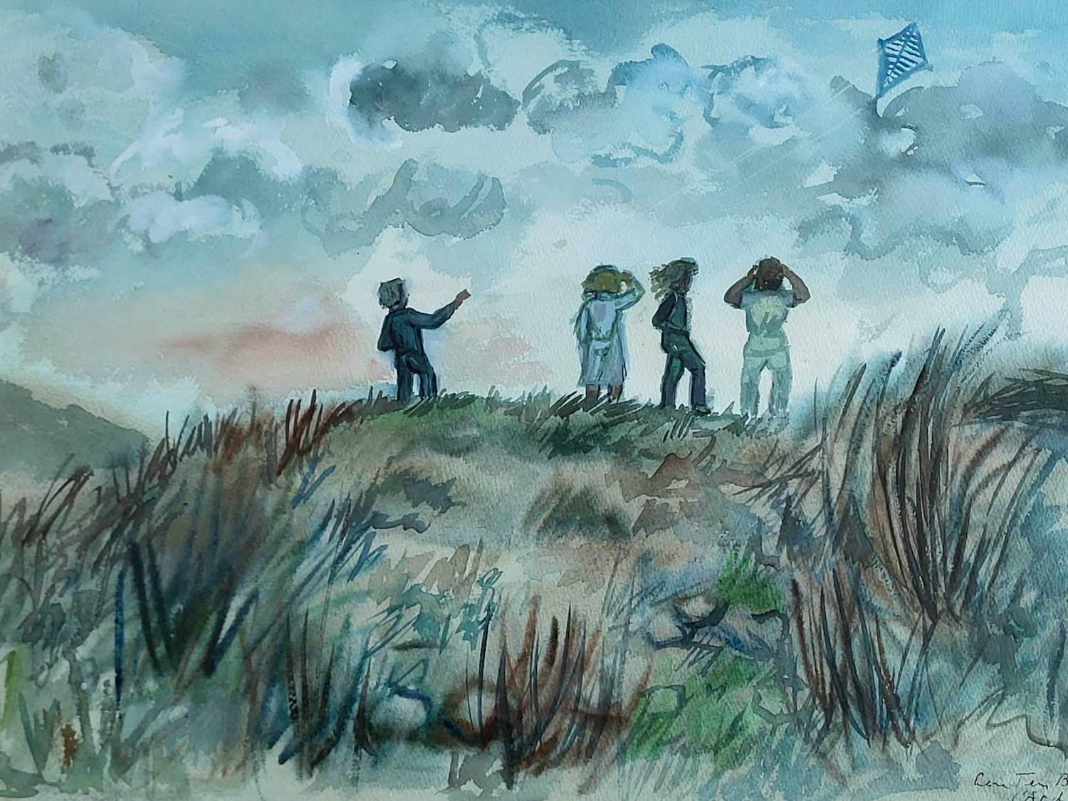 Lou ten Bosch - L' Ardeche, kinderen met vlieger. kopen? Bied vanaf 75!