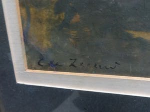 Adriaan Terhell - Adriaan C. Terhell (onder pseudo C. de Zeeuw): Aquarel Hollandse polderlandscha kopen? Bied vanaf 50!