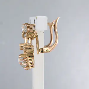 18k rosé gouden oorhangers met roos geslepen diamant tot. 0,10ct – G/H - SI kopen? Bied vanaf 320!