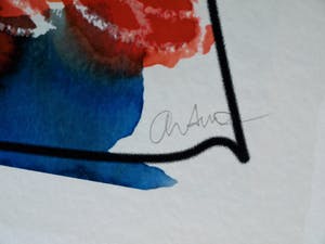 Arturo - Giclée , abstract en kleurrijk – E.A. - 70 x 70 cm kopen? Bied vanaf 30!