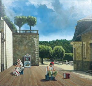 Jan van den Berg - Tempera & Olieverf op doek, Mijn jeugd - Ingelijst kopen? Bied vanaf 350!