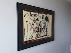Jacques Doucet - litho, CoBrA compositie, handgesigneerd, ingelijst, oplage 60 stuks kopen? Bied vanaf 230!