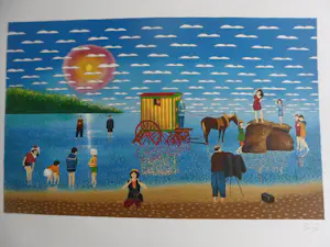 Niet of onleesbaar gesigneerd - Louis Vincent. Litho, Baden in de jaren 20 kopen? Bied vanaf 10!